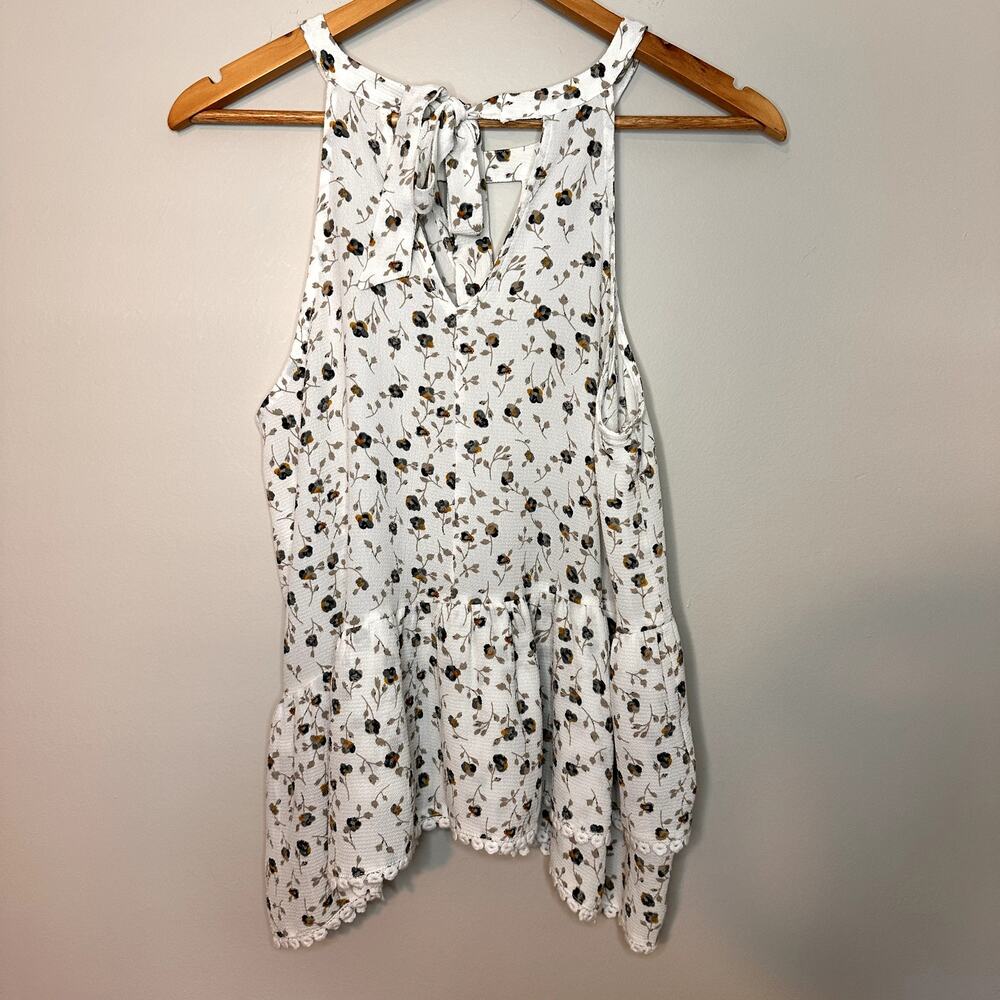 Altar'd State Floral Tiered Tie Back Tank Size Medium - Picture 4 of 8
